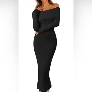 🆕Formal Long Sleeve Elegant Club Party Midi Dress